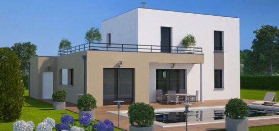 Plan de maison Surface terrain 111 m2 - 5 pièces - 2  chambres -  avec garage 