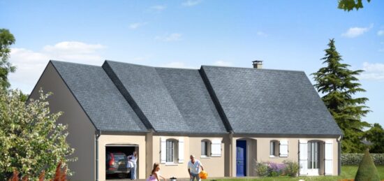 Plan de maison Surface terrain 110 m2 - 6 pièces - 3  chambres -  avec garage 