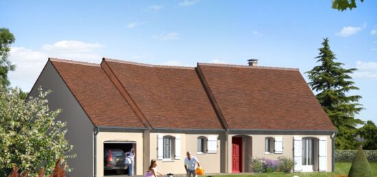 Plan de maison Surface terrain 110 m2 - 6 pièces - 3  chambres -  avec garage 