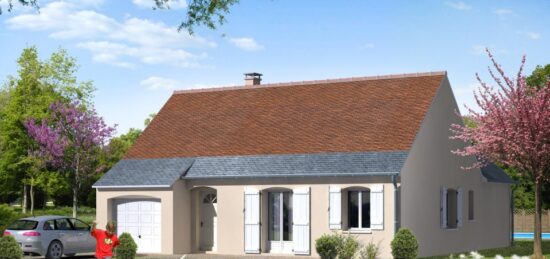 Plan de maison Surface terrain 90 m2 - 5 pièces - 3  chambres -  avec garage 