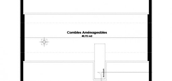 Plan de maison Surface terrain 75 m2 - 6 pièces - 2  chambres -  sans garage 