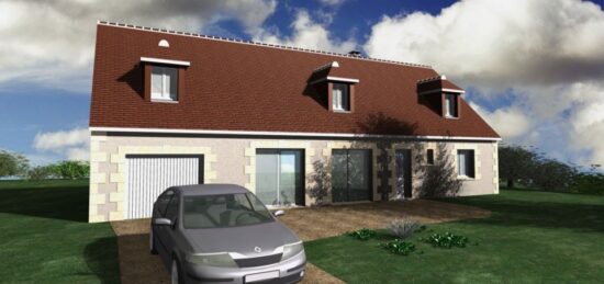 Plan de maison Surface terrain 111 m2 - 3 pièces - 2  chambres -  avec garage 