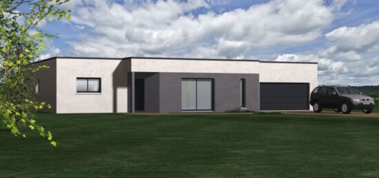 Plan de maison Surface terrain 115 m2 - 5 pièces - 3  chambres -  avec garage 